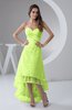 Tea Length Bridesmaid Dress Inexpensive Sweetheart Chic Sparkly Tiered