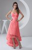 Tea Length Bridesmaid Dress Inexpensive Sweetheart Chic Sparkly Tiered