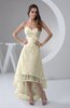 Tea Length Bridesmaid Dress Inexpensive Sweetheart Chic Sparkly Tiered