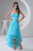 Tea Length Bridesmaid Dress Inexpensive Sweetheart Chic Sparkly Tiered