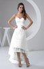 Tea Length Bridesmaid Dress Inexpensive Sweetheart Chic Sparkly Tiered