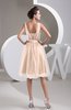 Inexpensive Bridesmaid Dress Short Sheer Knee Length Informal Elegant