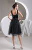 Inexpensive Bridesmaid Dress Short Sheer Knee Length Informal Elegant
