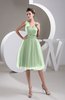 Inexpensive Bridesmaid Dress Short Sheer Knee Length Informal Elegant