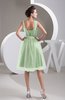 Inexpensive Bridesmaid Dress Short Sheer Knee Length Informal Elegant