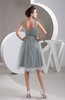 Inexpensive Bridesmaid Dress Short Sheer Knee Length Informal Elegant