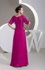 with Sleeves Bridesmaid Dress Chiffon Classy Apple Trendy Plain Full Figure