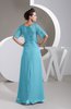 with Sleeves Bridesmaid Dress Chiffon Classy Apple Trendy Plain Full Figure