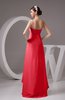 Chiffon Bridesmaid Dress Tea Length Natural Chic Open Back Backless Autumn
