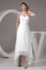Chiffon Bridesmaid Dress Tea Length Natural Chic Open Back Backless Autumn
