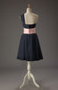 Cute A-line Asymmetric Neckline Sleeveless Zipper Chiffon Little Black Dresses