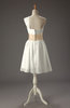 Romantic Asymmetric Neckline Sleeveless Zipper Mini Sash Prom Dresses