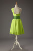 Cute A-line Zipper Chiffon Short Wedding Guest Dresses