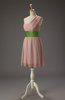 Cute A-line Zipper Chiffon Short Wedding Guest Dresses