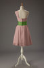 Cute A-line Zipper Chiffon Short Wedding Guest Dresses