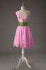 Cute A-line Zipper Chiffon Short Wedding Guest Dresses