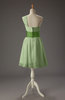 Cute A-line Zipper Chiffon Short Wedding Guest Dresses