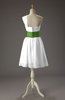 Cute A-line Zipper Chiffon Short Wedding Guest Dresses