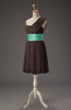 Romantic One Shoulder Sleeveless Chiffon Pleated Little Black Dresses