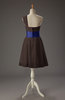Romantic A-line Asymmetric Neckline Zip up Chiffon Mini Bridesmaid Dresses