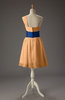 Romantic A-line Asymmetric Neckline Sleeveless Chiffon Short Homecoming Dresses