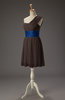 Romantic A-line Asymmetric Neckline Sleeveless Chiffon Short Homecoming Dresses