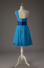 Romantic A-line Asymmetric Neckline Sleeveless Chiffon Short Homecoming Dresses