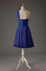 Romantic A-line Asymmetric Neckline Sleeveless Chiffon Short Homecoming Dresses