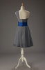 Romantic A-line Asymmetric Neckline Sleeveless Chiffon Short Homecoming Dresses