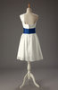 Romantic A-line Asymmetric Neckline Sleeveless Chiffon Short Homecoming Dresses