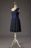 Romantic A-line Asymmetric Neckline Zipper Sash Bridesmaid Dresses