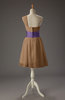 Romantic A-line Asymmetric Neckline Mini Sash Homecoming Dresses