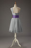 Romantic A-line Asymmetric Neckline Mini Sash Homecoming Dresses