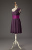 Cute A-line Sleeveless Zip up Chiffon Ribbon Party Dresses