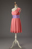Cute A-line Sleeveless Zipper Ribbon Prom Dresses