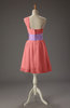 Cute A-line Sleeveless Zipper Ribbon Prom Dresses