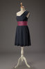 Cute A-line Asymmetric Neckline Zip up Chiffon Prom Dresses