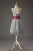 Cute A-line Asymmetric Neckline Zip up Chiffon Prom Dresses