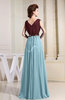 Informal V-neck Sleeveless Zipper Chiffon Pleated Evening Dresses