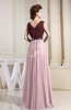 Informal V-neck Sleeveless Zipper Chiffon Pleated Evening Dresses