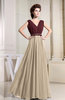 Informal V-neck Sleeveless Zipper Chiffon Pleated Evening Dresses