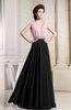 Informal A-line Zipper Floor Length Pleated Bridesmaid Dresses