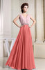 Informal A-line Zipper Floor Length Pleated Bridesmaid Dresses