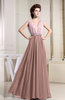 Informal A-line Zipper Floor Length Pleated Bridesmaid Dresses