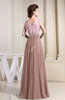 Informal A-line Zipper Floor Length Pleated Bridesmaid Dresses