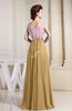 Informal A-line Zipper Floor Length Pleated Bridesmaid Dresses