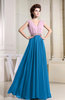 Vintage A-line Sleeveless Zipper Chiffon Evening Dresses