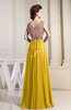 Informal A-line V-neck Floor Length Pleated Bridesmaid Dresses