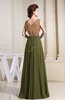 Modest A-line Zip up Chiffon Floor Length Pleated Bridesmaid Dresses