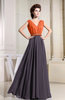 Hawaiian A-line Zip up Chiffon Pleated Evening Dresses
